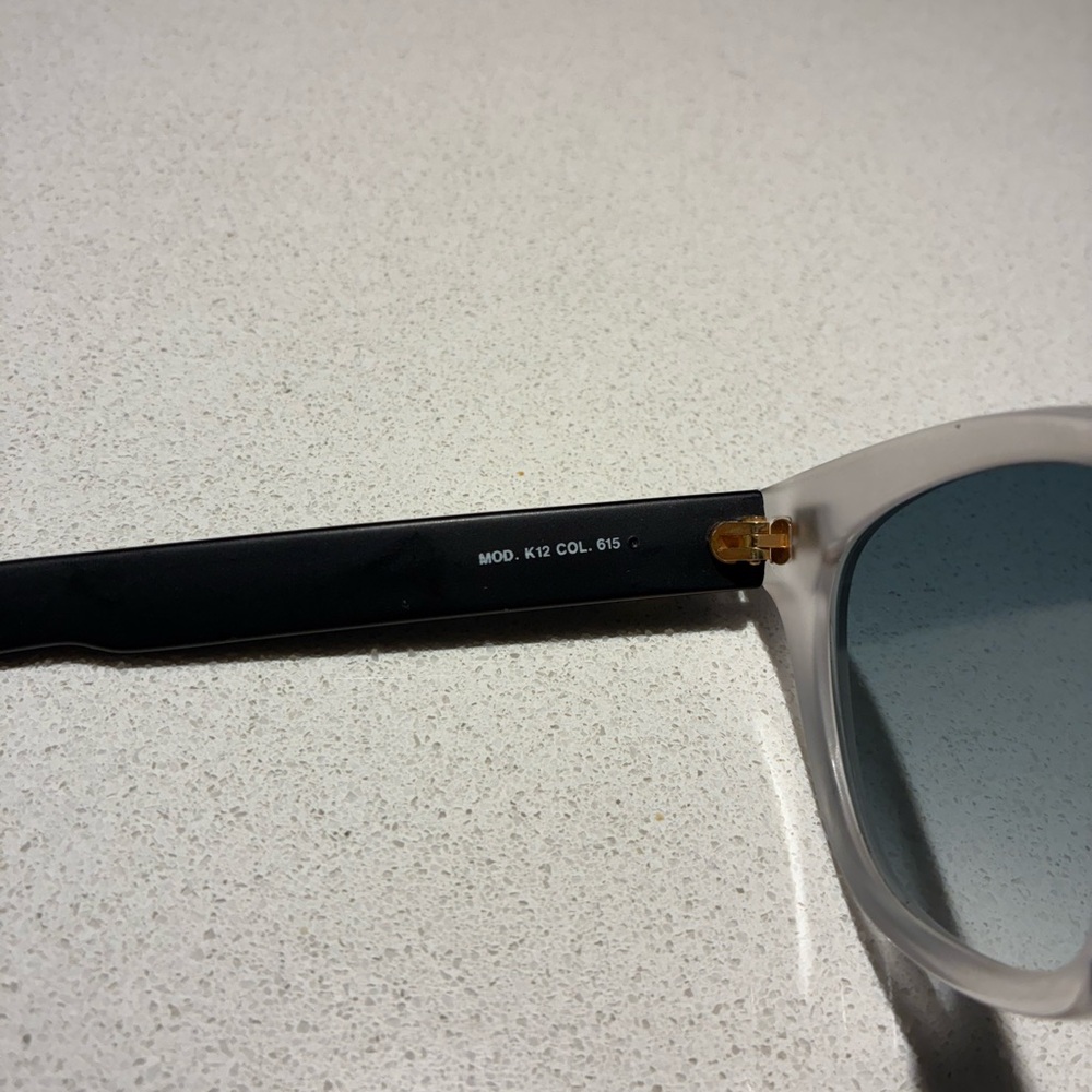 Men's Krizia Black & Frosted/Clear Frame Sunglasses - Picture 3 of 9